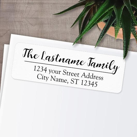 Rücksendeadresse Custom Family Name Boulevard Scri