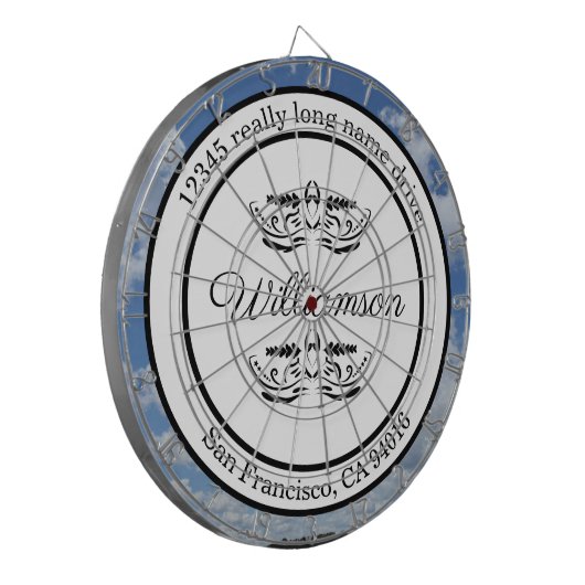 Rücksendeadresse Dartboard Dartscheibe (Vorderseite Links)