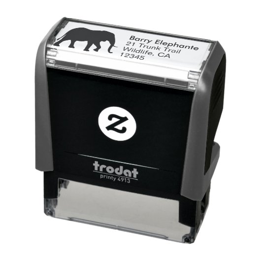 Rücksendeadresse der afrikanischen Elefanten-Silho Permastempel (Produkt)