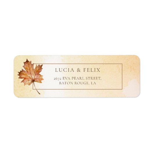 Rücksendeadresse der Ahornschicht (Vorne)