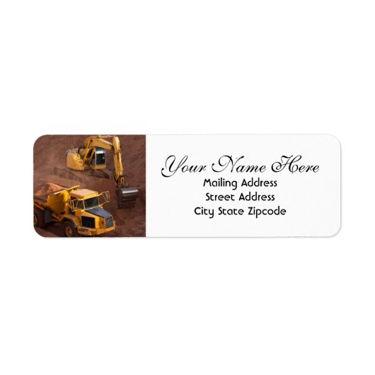 Rücksendeadresse der Baustelle (Vorne)