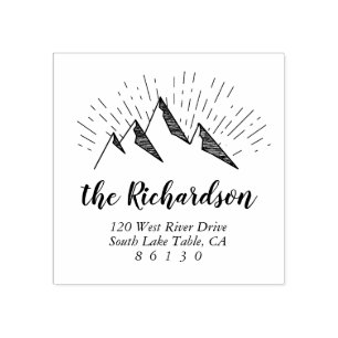 Rücksendeadresse der Bergskizze selbsteinnehmend Gummistempel