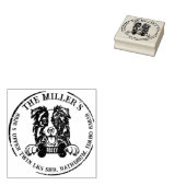 Rücksendeadresse der Border Collie Custom Gummistempel (Stempel)