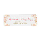 Rücksendeadresse der botanischen Blume Rosa und Go (Vorne)