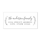 Rücksendeadresse der botanischen Kalligraphie Gummistempel (Prägung)