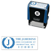 Rücksendeadresse der Botanischen Kranken-Monogramm Permastempel (Beispiel)