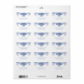 Rücksendeadresse der China Blau-Weiß Adressaufkleber (Vorne)