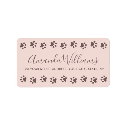 Rücksendeadresse der Druckleiste in Rosa Adressaufkleber (Vorne)