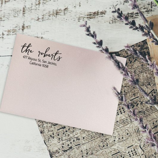 Rücksendeadresse der einfachen Kalligrafie Gummistempel