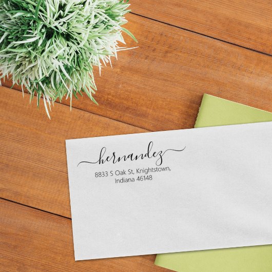 Rücksendeadresse der einfachen Kalligrafie Gummistempel