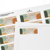 Rücksendeadresse der farbenfrohen Formen