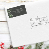 Rücksendeadresse der grünen Schneeflocke Adressaufkleber