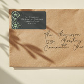 Rücksendeadresse der grünen Schneeflocke Adressaufkleber