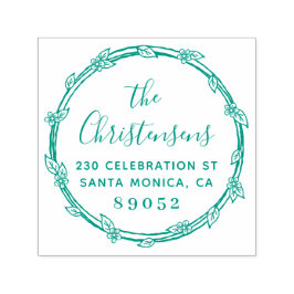 Rücksendeadresse der handgezeichnet botanischen Gr Permastempel