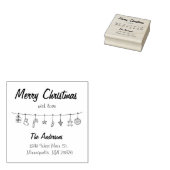 Rücksendeadresse der handgezeichneten Weihnachtsde Gummistempel (Stempel)