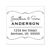 Rücksendeadresse der Handgezogenen Rahmen Permastempel (Design)