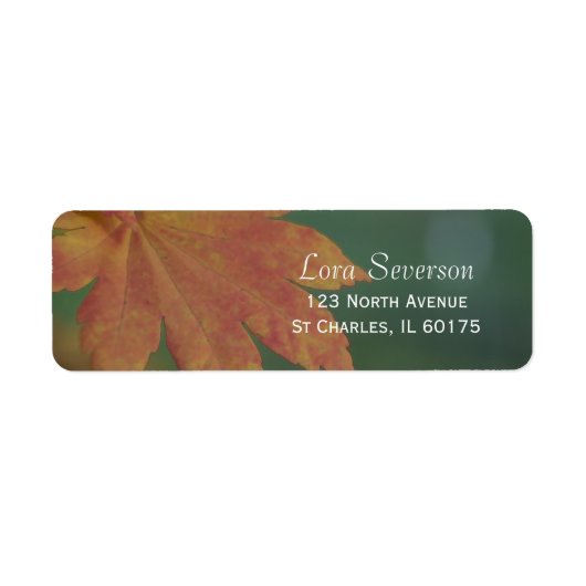 Rücksendeadresse der Herbstfarben (Vorne)