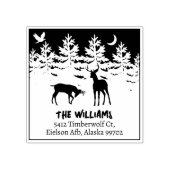 Rücksendeadresse der Hirschgewächse Gummistempel (Prägung)