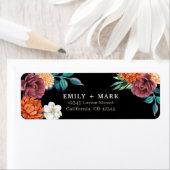 Rücksendeadresse der Hochzeit im Herbst Black Burn (Insitu)