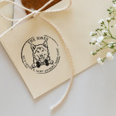 Rücksendeadresse der Husky-Hunde Gummistempel