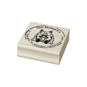 Rücksendeadresse der Keeshond Hunde Gummistempel (Stempel)