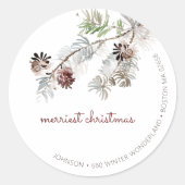 Rücksendeadresse der Kiefernwälder Runder Aufkleber (Vorderseite)