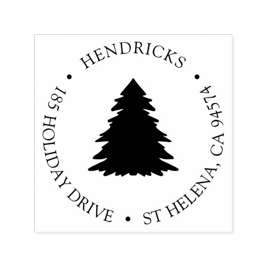 Rücksendeadresse der klassischen Winterpine Permastempel (Design)