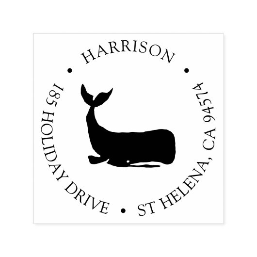 Rücksendeadresse der Küstenwale Permastempel (Design)