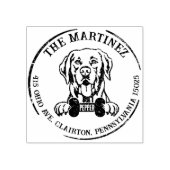 Rücksendeadresse der Labrador Hunde Gummistempel (Prägung)
