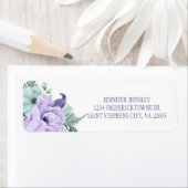 Rücksendeadresse der Lila Peonies der Lavenderminz (Insitu)