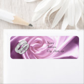 Rücksendeadresse der lila Rose Hochzeitsmarken (Insitu)