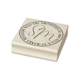 Rücksendeadresse der modernen klassischen Familien Gummistempel