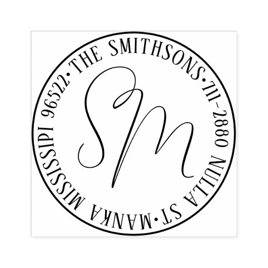 Rücksendeadresse der modernen klassischen Familien Gummistempel (Prägung)