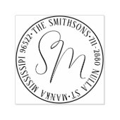 Rücksendeadresse der modernen klassischen Familien Permastempel (Design)