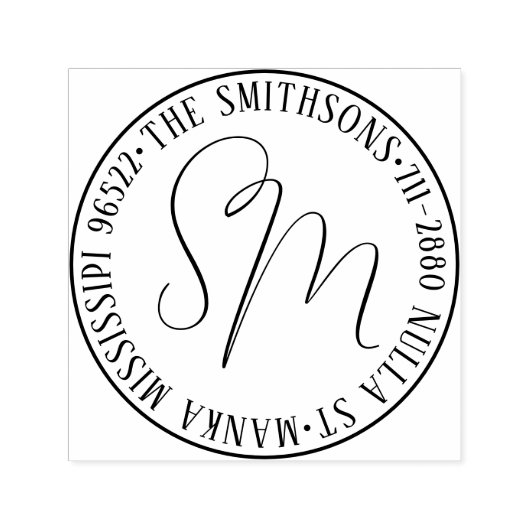 Rücksendeadresse der modernen klassischen Familien Permastempel (Design)