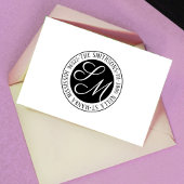 Rücksendeadresse der modernen klassischen Familien Permastempel