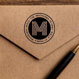 Rücksendeadresse der modernen klassischen Familien Permastempel