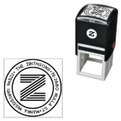 Rücksendeadresse der modernen klassischen Familien Permastempel (Beispiel)