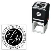 Rücksendeadresse der modernen klassischen Familien Permastempel (Beispiel)