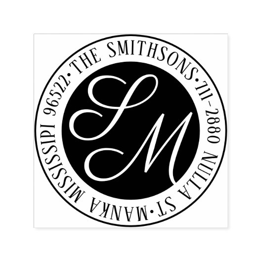 Rücksendeadresse der modernen klassischen Familien Permastempel (Design)