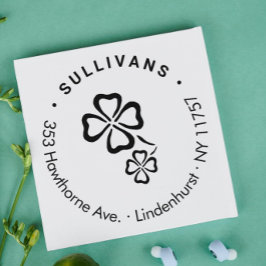 Rücksendeadresse der modernen Lucky Clovers Permastempel