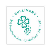 Rücksendeadresse der modernen Lucky Clovers Permastempel (Design)