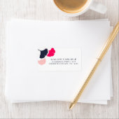 Rücksendeadresse der modernen Marine und des rosa  Adressaufkleber (Insitu)