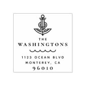 Rücksendeadresse der Nautical Anchor Rope-Familie Gummistempel (Prägung)