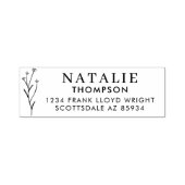 Rücksendeadresse der niedlichen Blume Permastempel (Design)