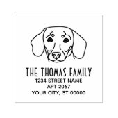 Rücksendeadresse der niedlichen Dackel Permastempel (Design)
