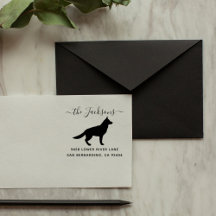 Rücksendeadresse der niedlichen deutschen Schäferh