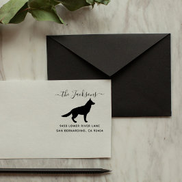 Rücksendeadresse der niedlichen deutschen Schäferh Gummistempel