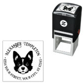 Rücksendeadresse der niedlichen Hundemarke Permastempel (Beispiel)