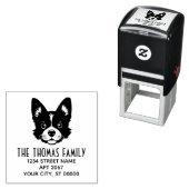 Rücksendeadresse der niedlichen Hundemarke Permastempel (Beispiel)